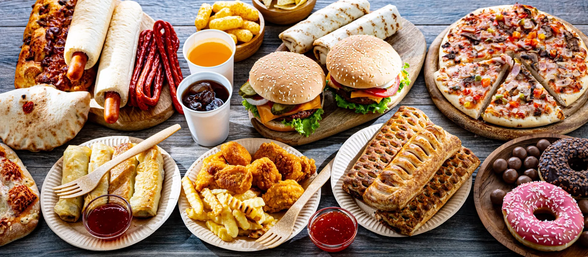 Comida rápida variada